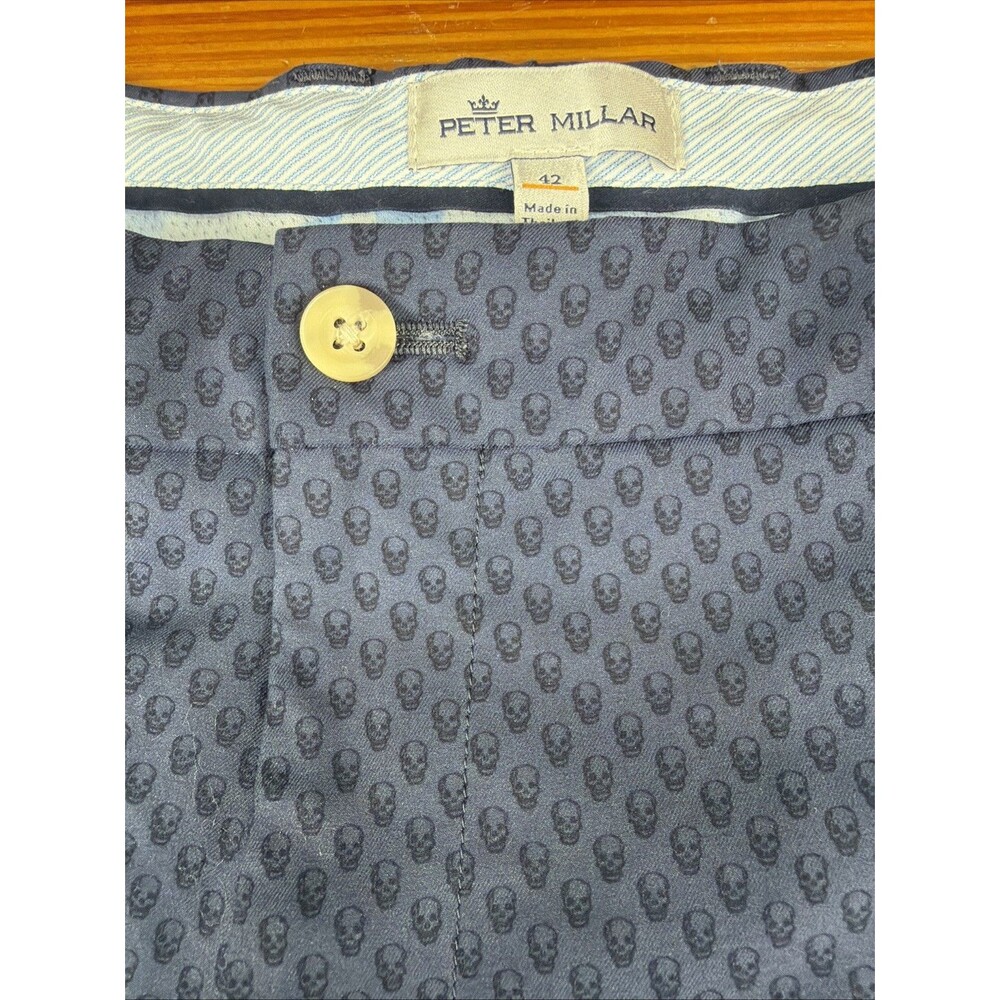 Peter Millar Shorts Mens 42 Blue Skull Print Golf Pristine Condition!